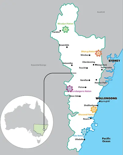 Endeavour Energy network map